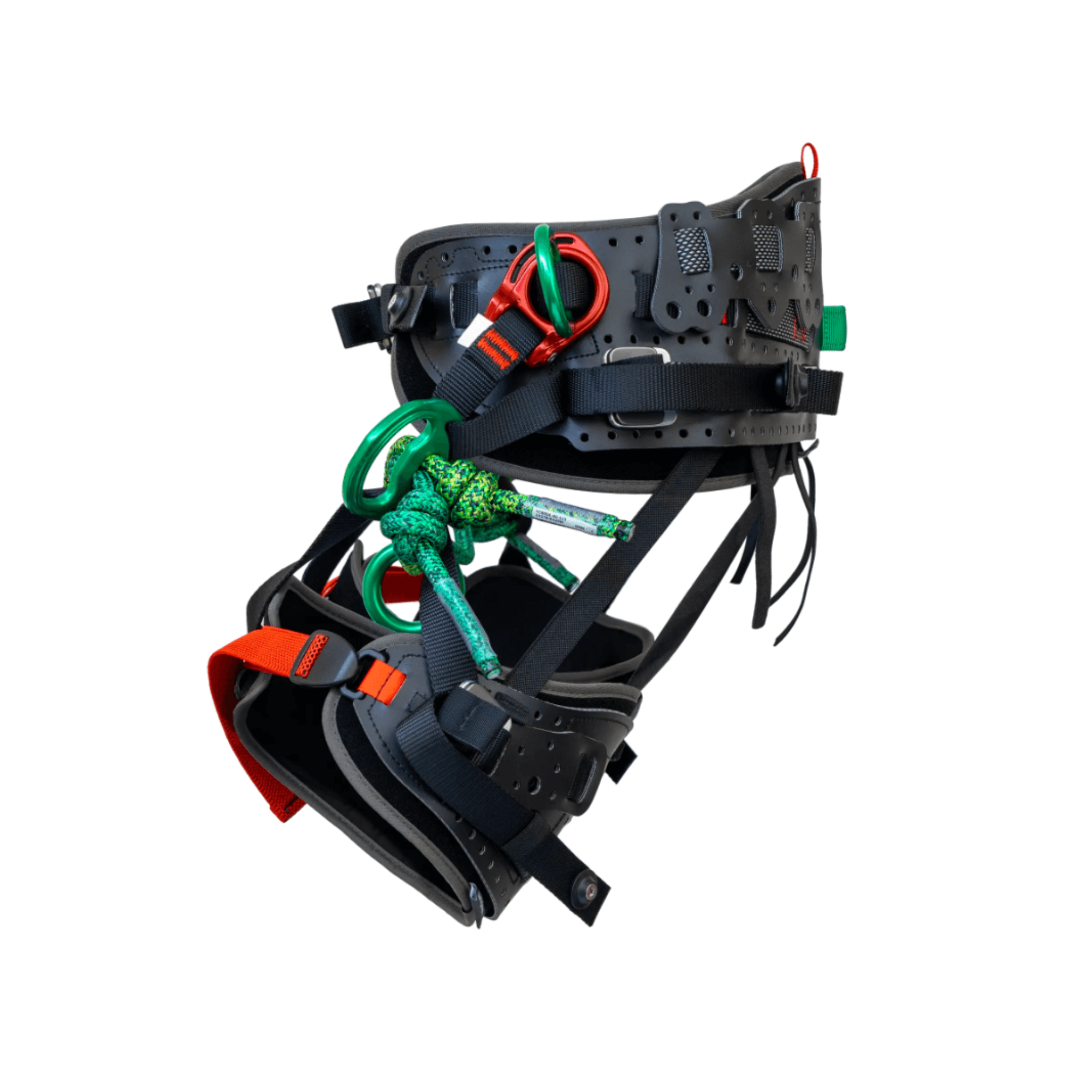 DMM Kinisi Air Harness for arborists, lightweight and ventilated for enhanced mobility and comfort during tree climbing.