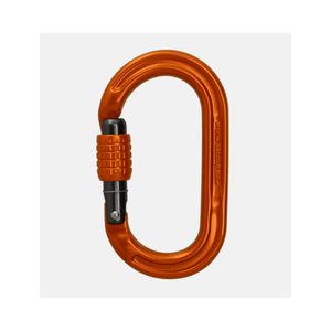 DMM Ultra O Karabiner in vibrant orange color for tree surgeons and climbing activities.