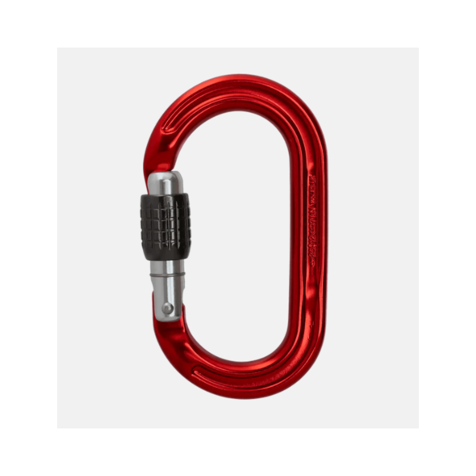 Ultra O Karabiner in red, designed for tree surgeons and climbing enthusiasts, part of the DMM range.