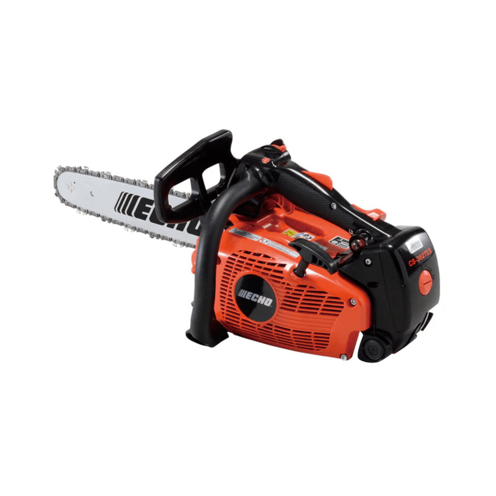ECHO CS-362TES Petrol Top Handle Chainsaw 10" featuring a high-performance 35.8cc engine for professional tree surgeons.