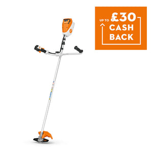 FSA 80 Cordless Trimmer with cashback offer on promotional tag in the background.