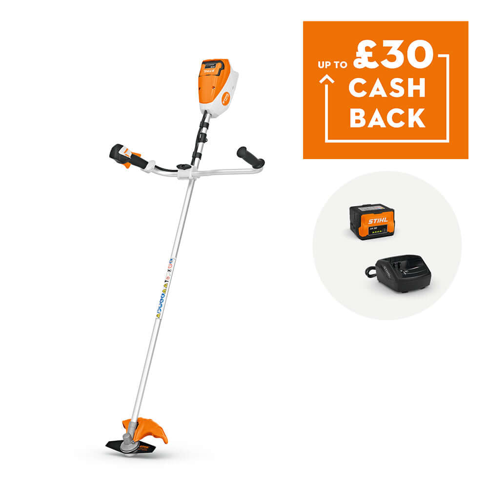 FSA 80 Cordless Trimmer with cashback offer, suitable for tree surgeons and garden maintenance.