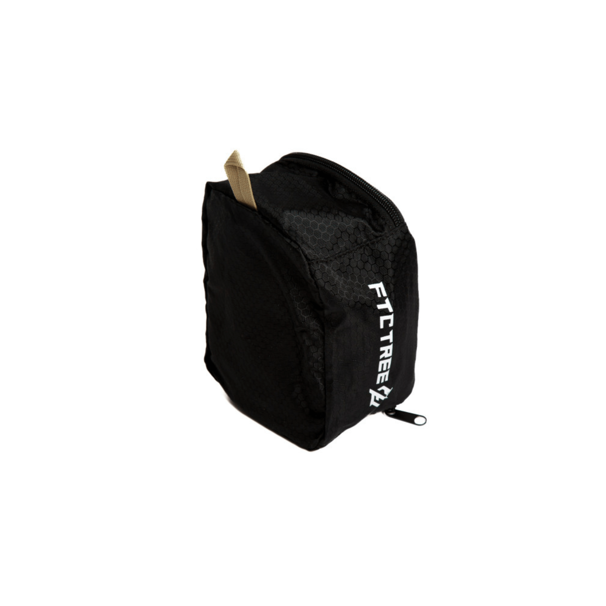 Compact black storage bag with zipper, designed for tree surgeon accessories.