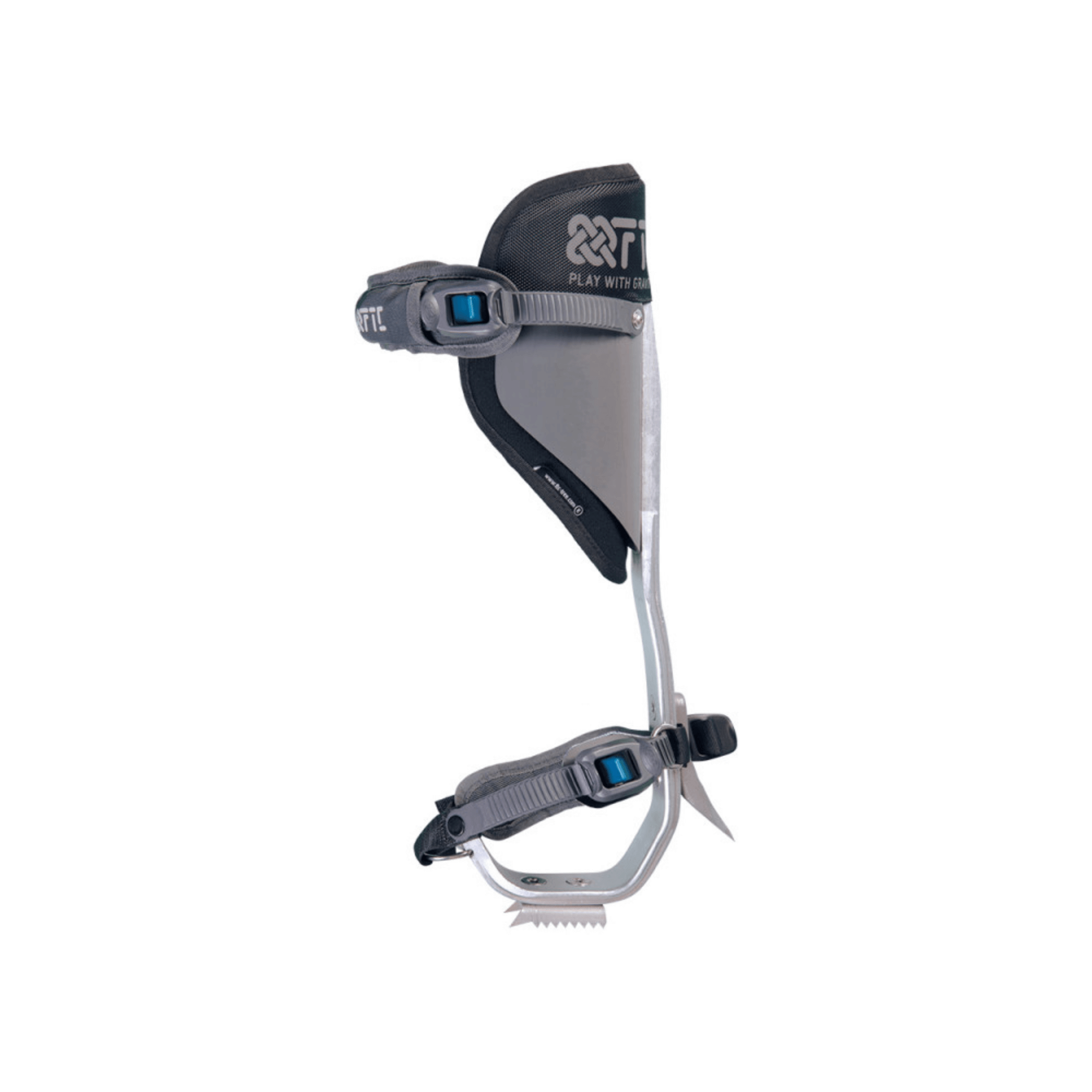 Klik N'Ka tree climbing spikes with micrometric buckles for tree surgeons, featuring removable foam padding for comfort.