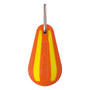 Close-up of the Meteor 300 throwbag in orange and yellow, designed for tree surgeons and outdoor use.