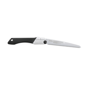 Silky Gomboy Folding Saw with medium teeth, ideal for tree surgeons and outdoor enthusiasts.