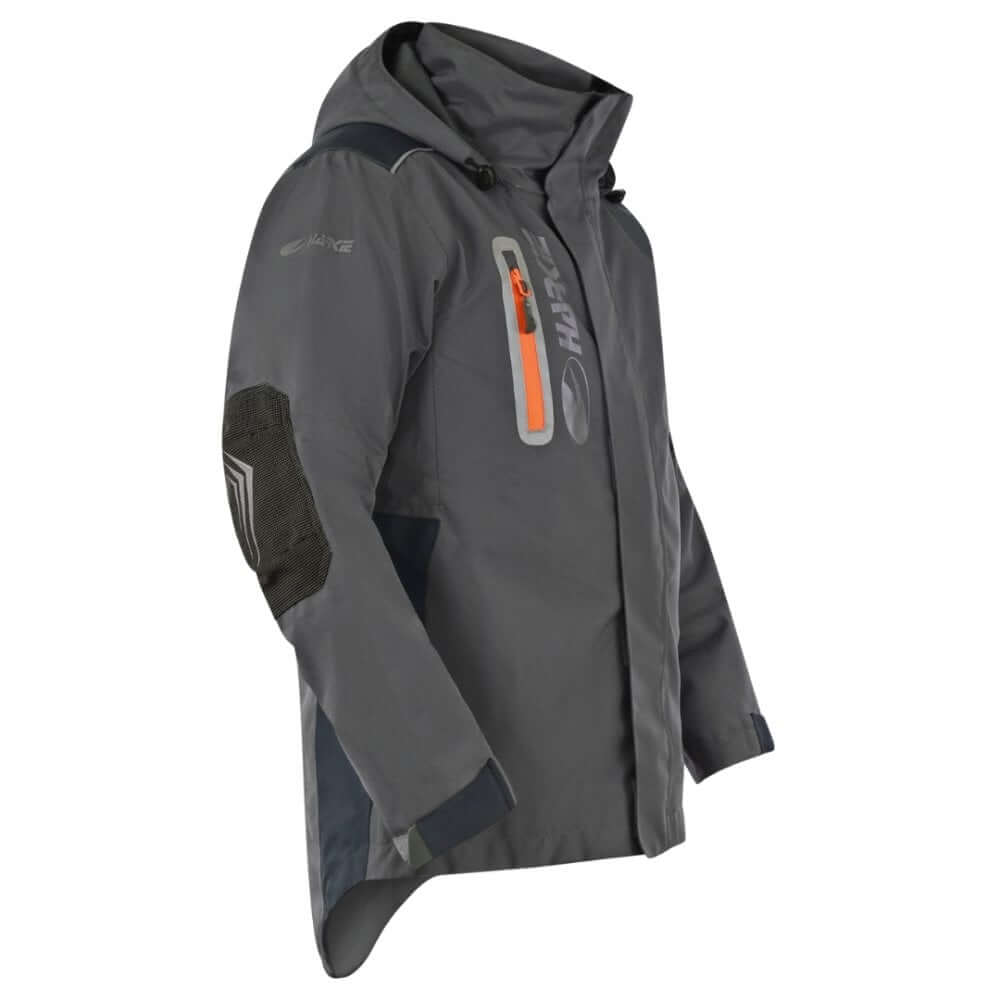 Harkie Defiance Jacket Grey for tree surgeons with Rainblok technology and helmet-friendly hood.