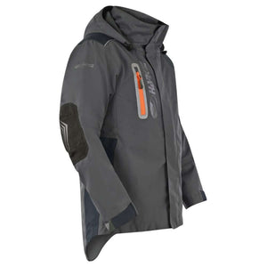 Harkie Defiance Jacket Grey for tree surgeons with Rainblok technology and helmet-friendly hood.