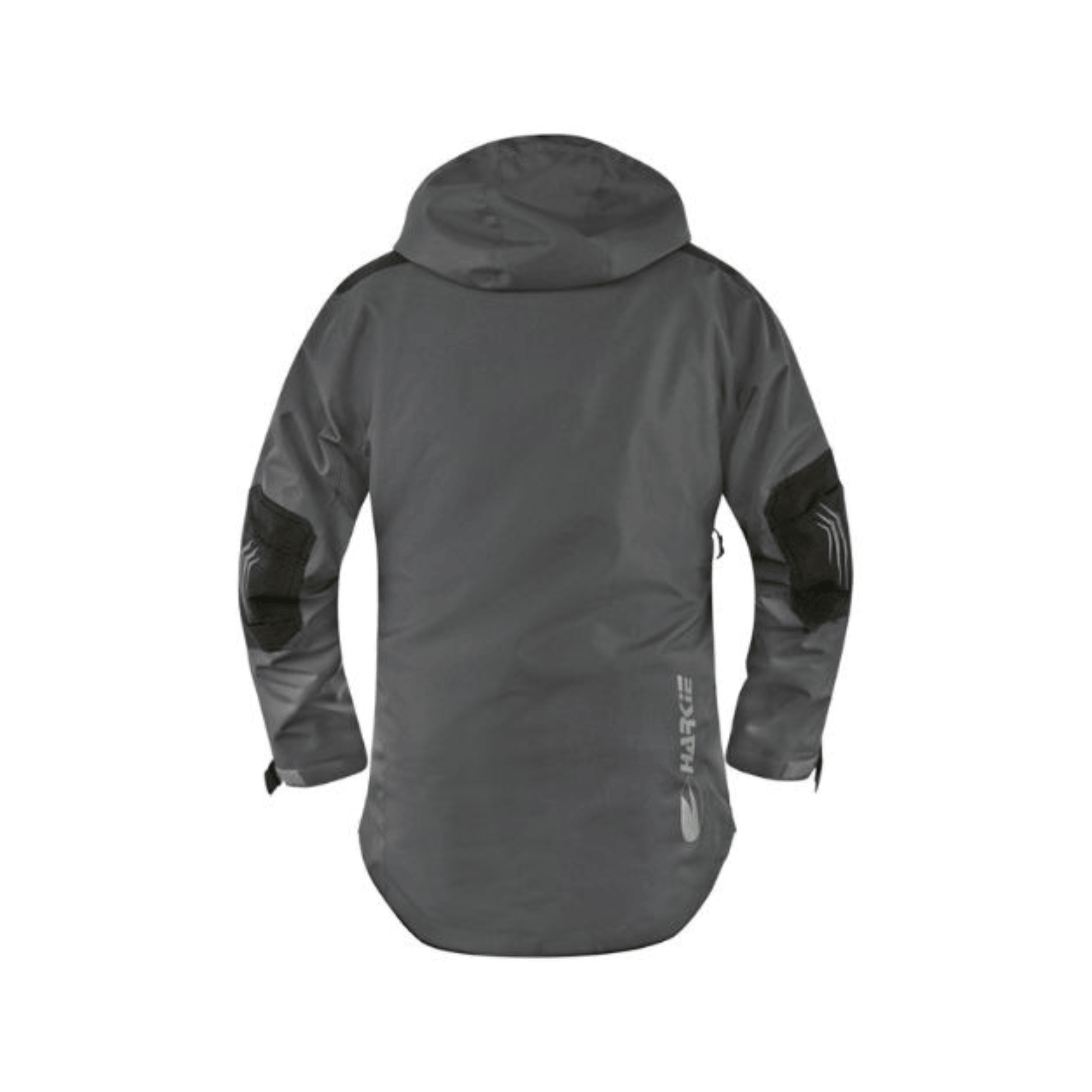Back view of Harkie Defiance Smock Grey designed for tree surgeons and outdoor professionals.