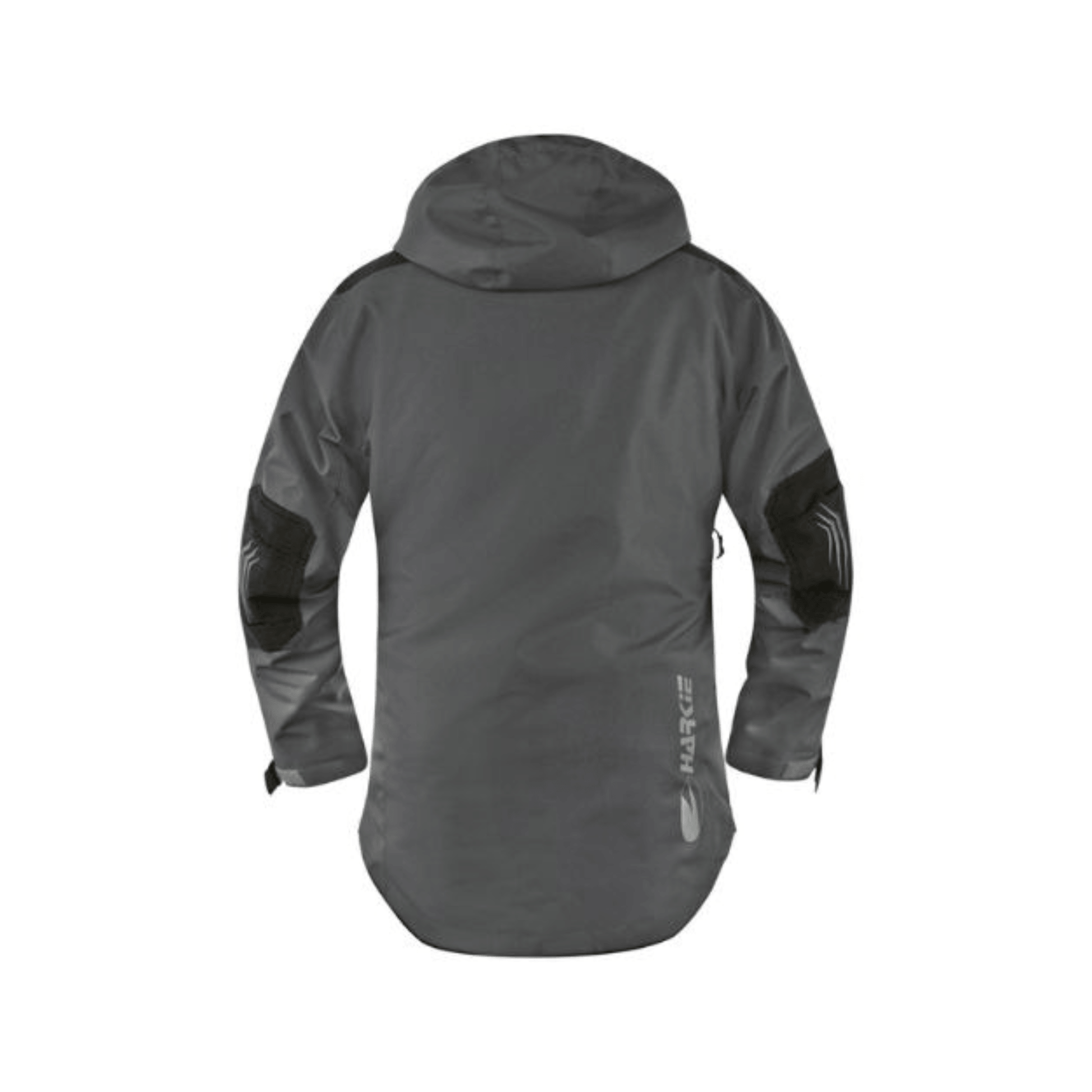Back view of Harkie Defiance Smock Grey designed for tree surgeons and outdoor professionals.