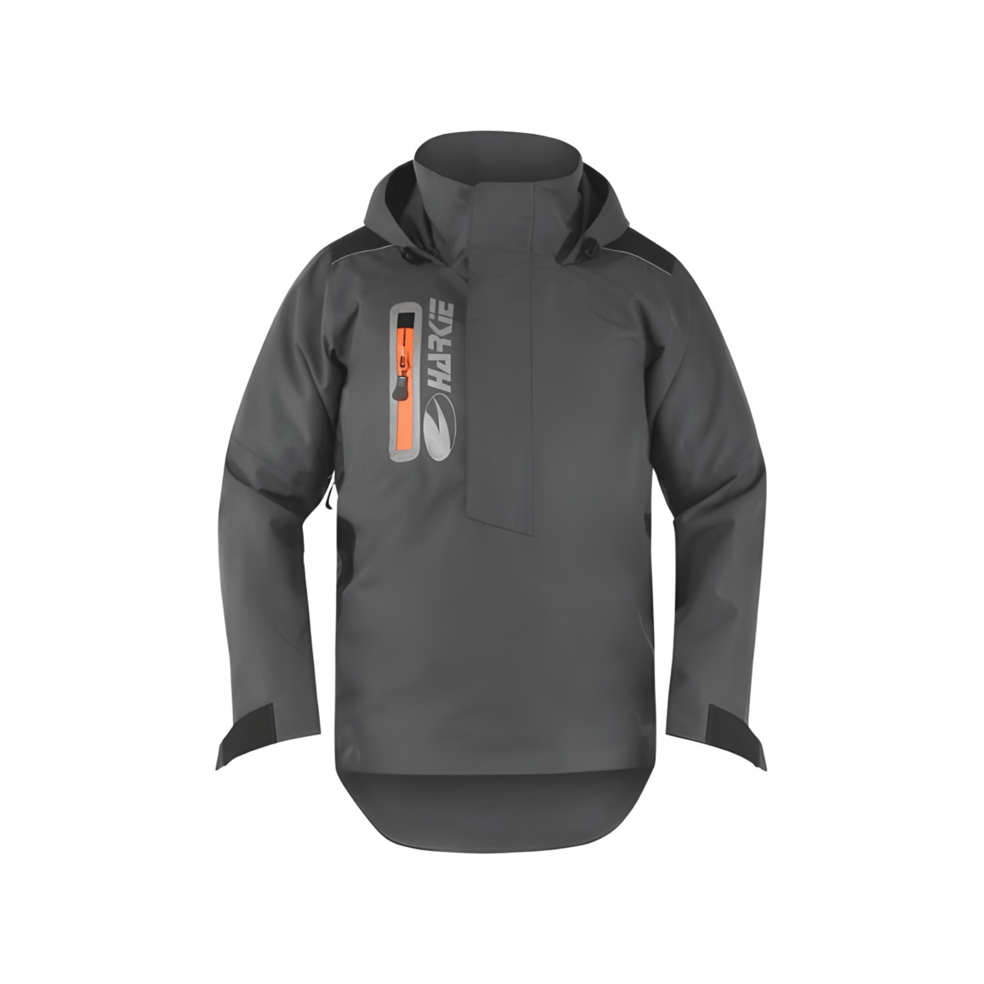 Harkie Defiance Smock Grey designed for tree surgeons, featuring waterproof RainBlok fabric and ergonomic fit.