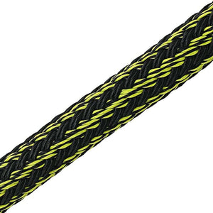 Harkie HeftyFlex Rigging Rope 19mm with black and yellow braided design, ideal for tree surgeons and rigging applications.