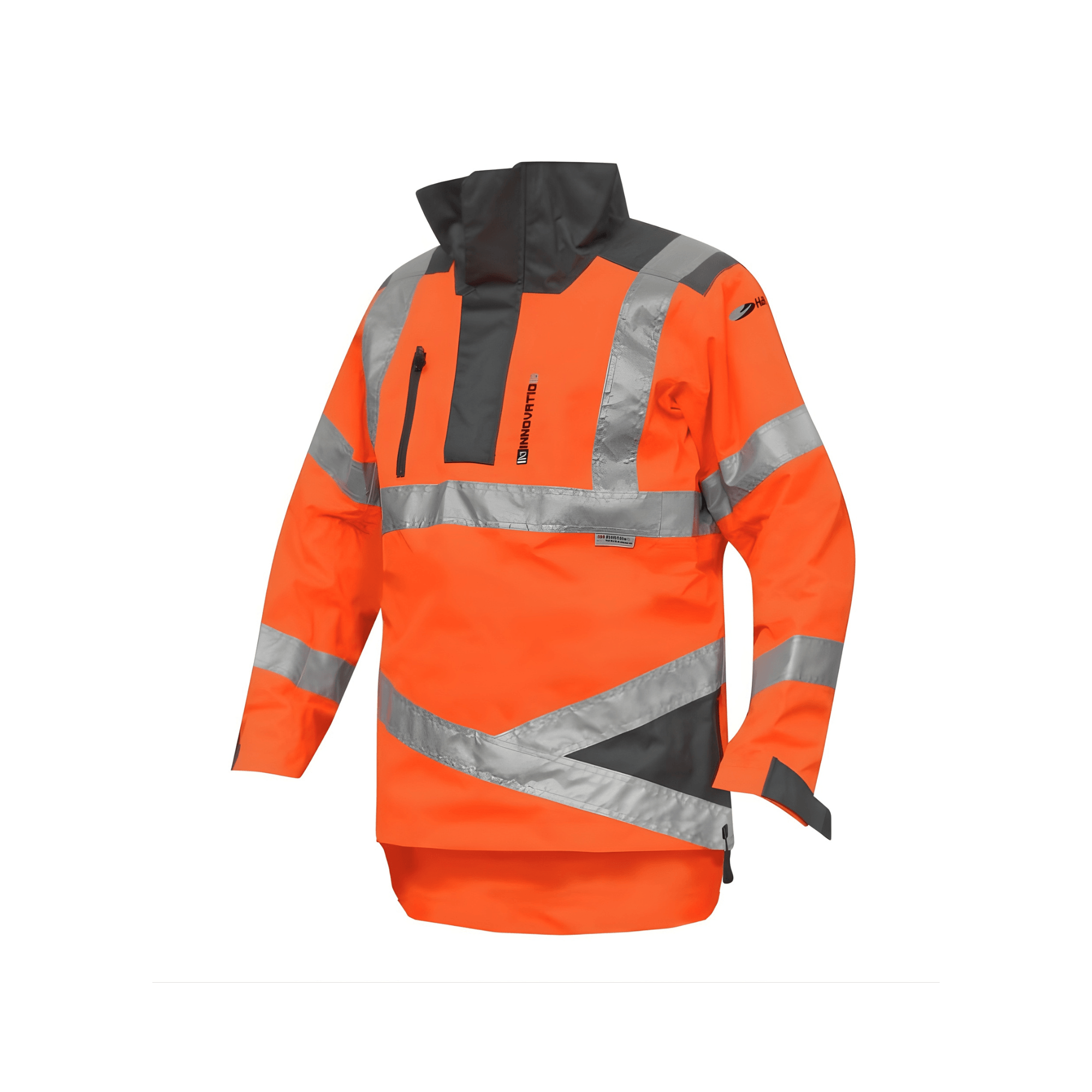 Innovation II Smock Orange - Harkie Hi-Vis lightweight waterproof jacket for tree surgeons.
