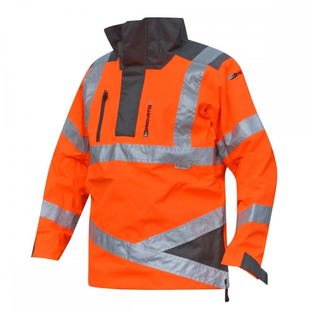 HARKIE Innovation II Smock in orange with reflective elements, ideal for tree surgeons and outdoor work.
