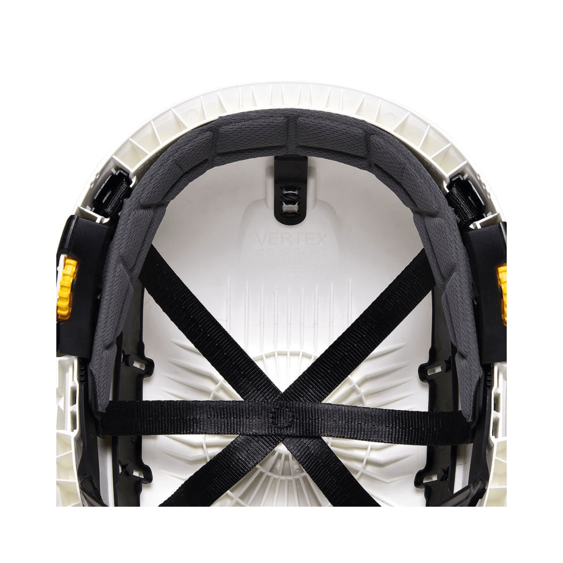 Interior view of VERTEX helmet showing comfort foam headband, essential for tree surgeons' comfort and hygiene.