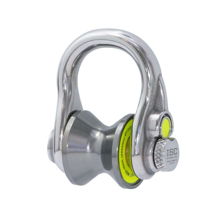 ISC UltraLink V2 climbing connector with removable pulley for tree surgeons, designed for safety and efficiency.