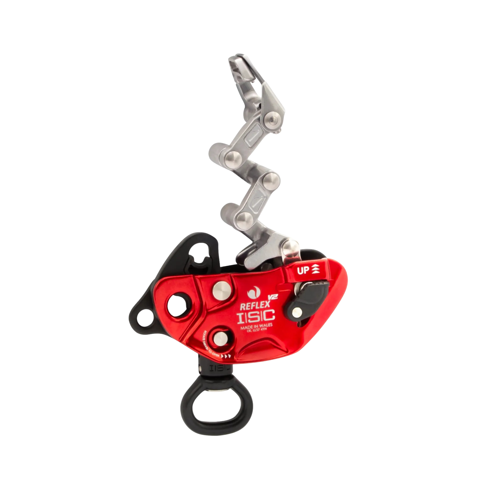 REFLEX V2 Mechanical Hitch showcasing its durable design for arborists and rope-access professionals.