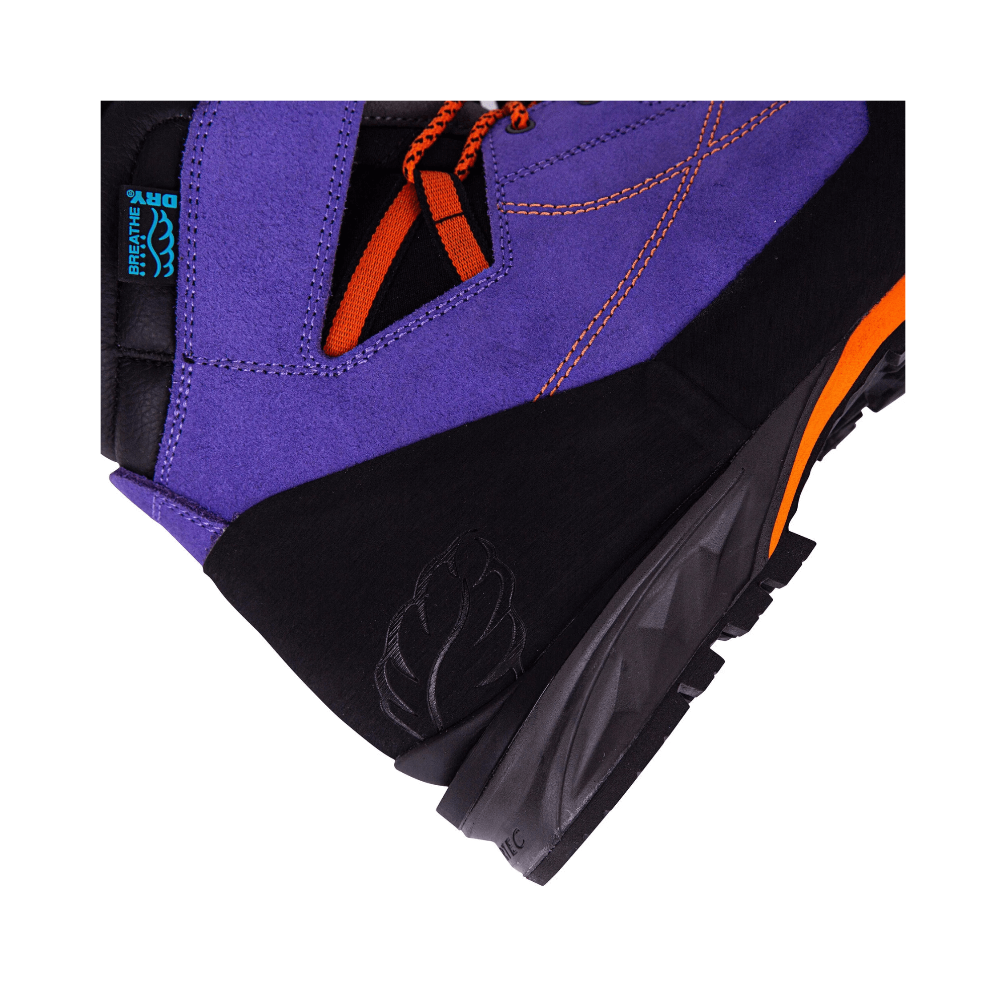 Arbortec Kayo Purple Chainsaw Boots Class 2, lightweight and breathable safety footwear for tree surgeons.