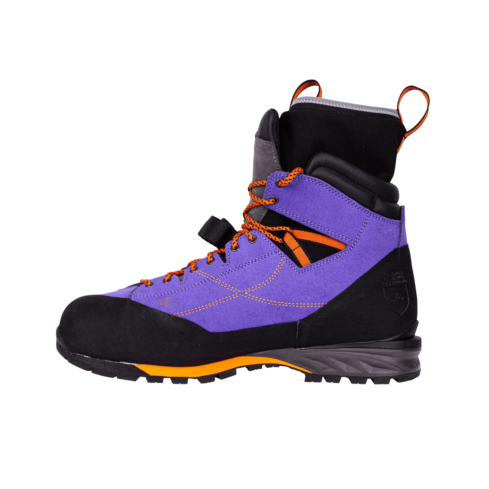 Kayo Purple Chainsaw Boots Class 2 for tree surgeons, featuring lightweight design and robust protection against chainsaw kickback.