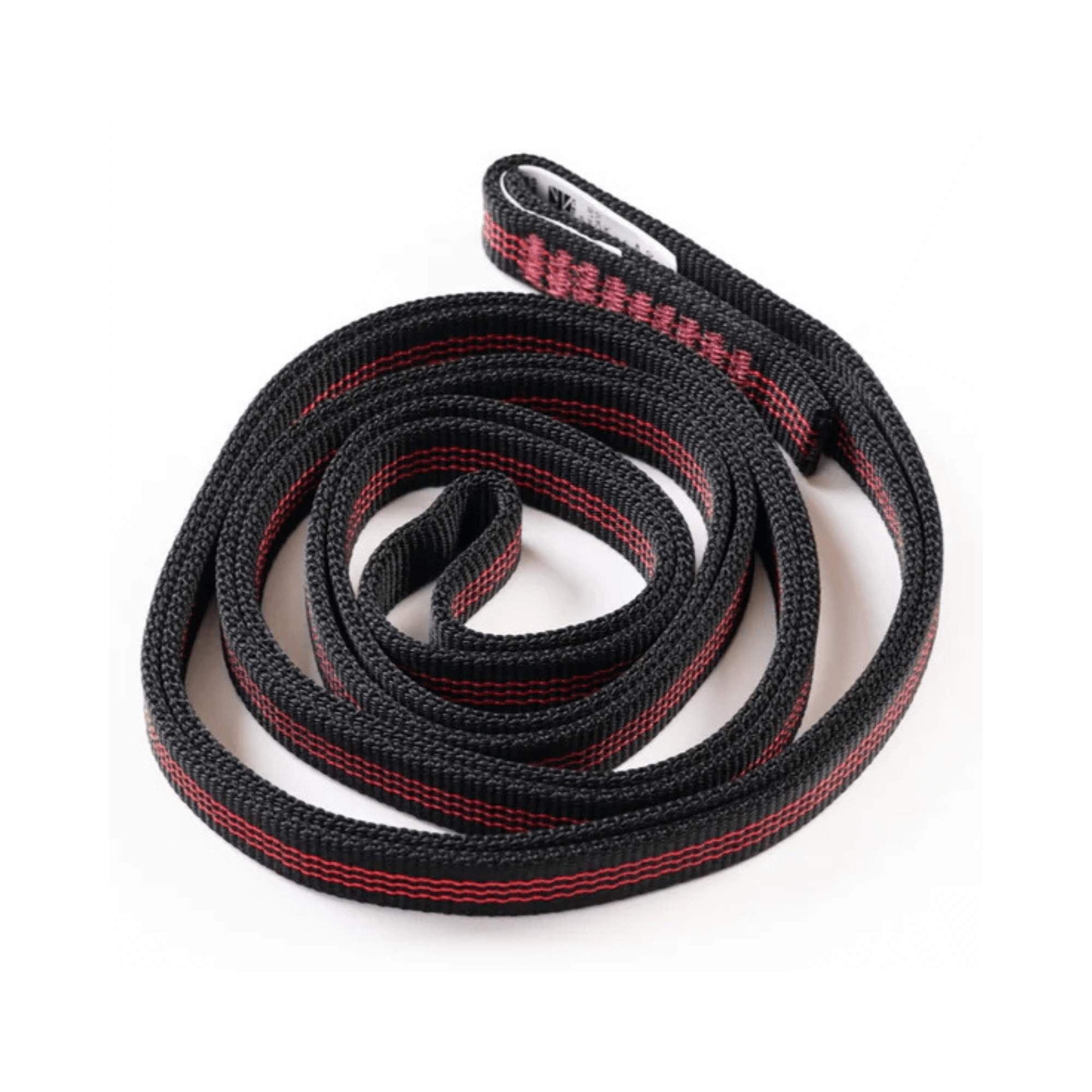18mm Webbing Endless Sling for arborists and climbers, featuring durable black and red polyamide webbing.