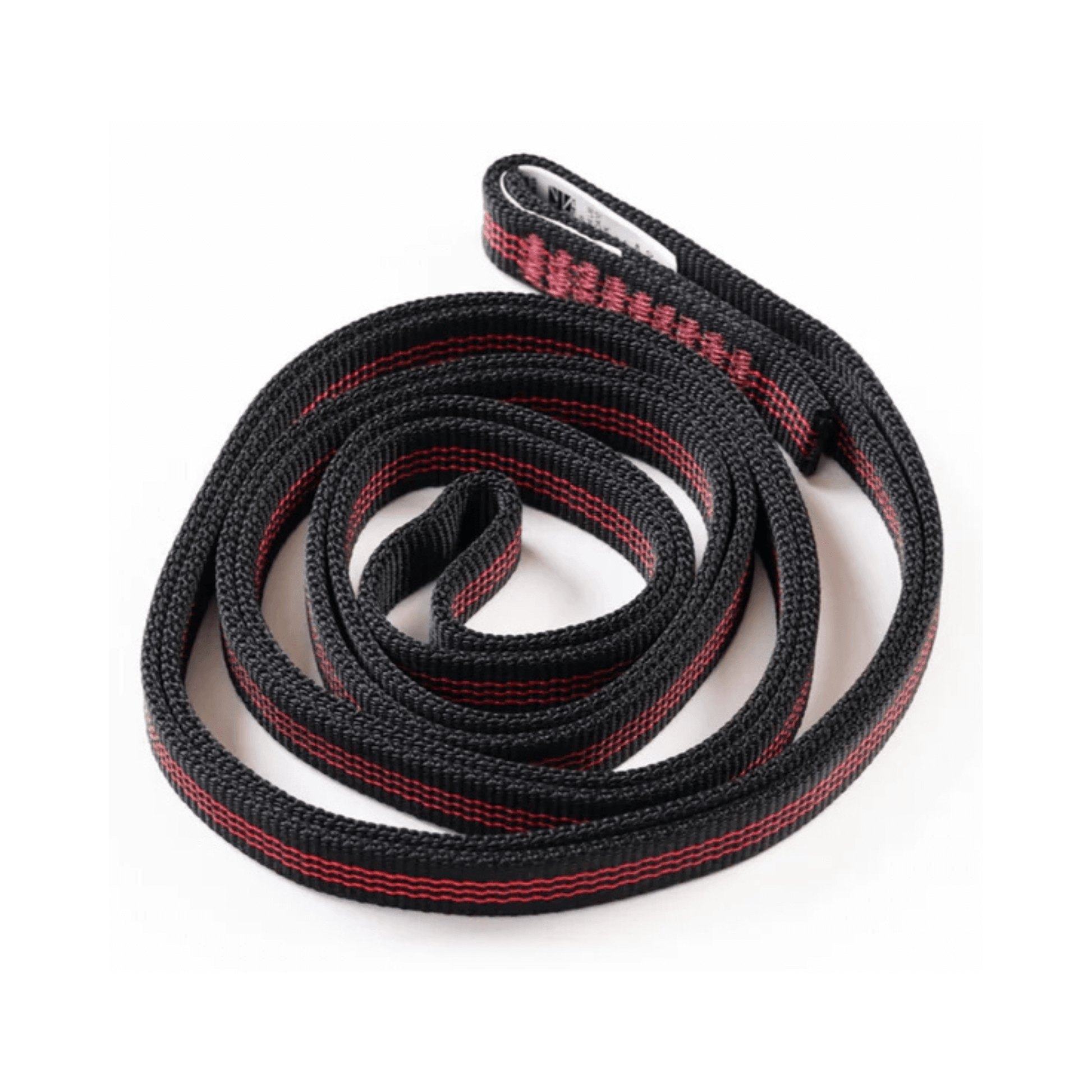 18mm Webbing Endless Sling for arborists and climbers, featuring durable black and red polyamide webbing.