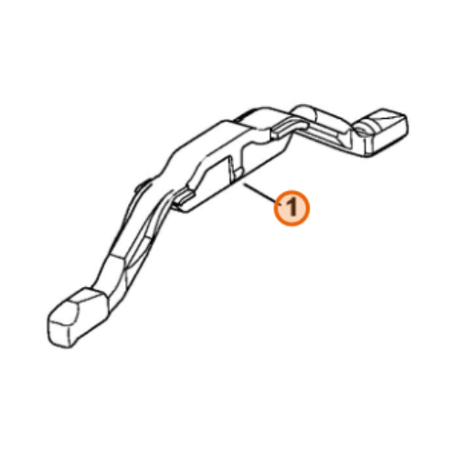 Locking Strip for Stihl MS201 replacement part illustration showing detailed design features.