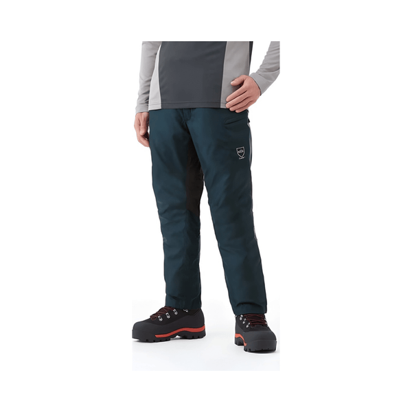 Protection Lite Type A Blue Logger Chainsaw Trousers worn by a tree surgeon, designed for safety and comfort.