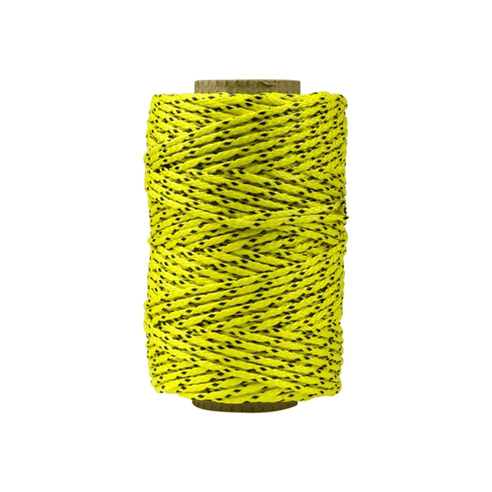 AccuLine Throwline in bright yellow color, perfect for tree surgeons and arborists, showcasing high strength and durability.