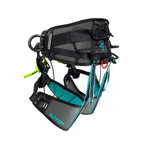 Catalyst Tree Climbing Harness by Notch Equipment, featuring ergonomic design and adjustable components for arborists.