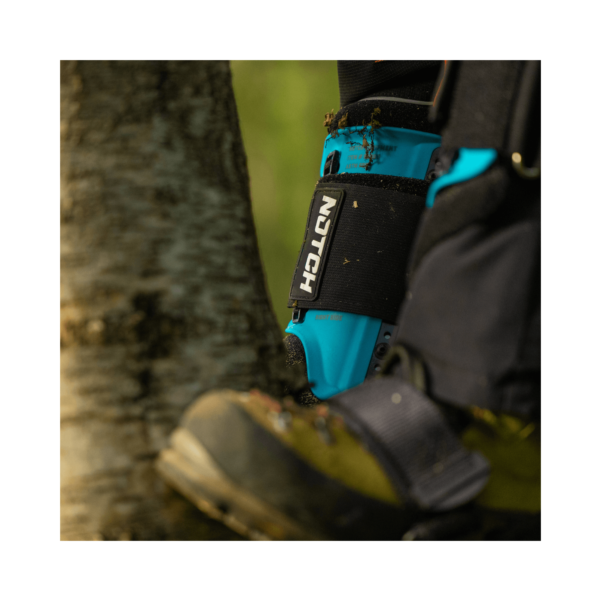 Steel Climbers on a tree, highlighting ergonomic design and comfort for modern arborists.