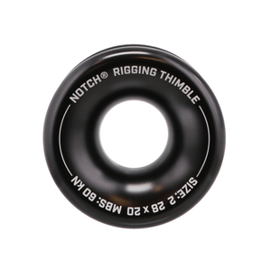 X-Rigging Low Friction Rings Notch rigging thimble designed for efficient rope-friendly lowering systems.