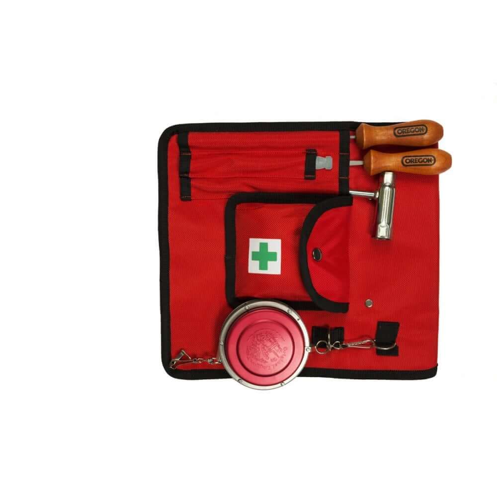 Oregon tool belt with harness, featuring holsters and emergency kit for tree surgeons and arborists.