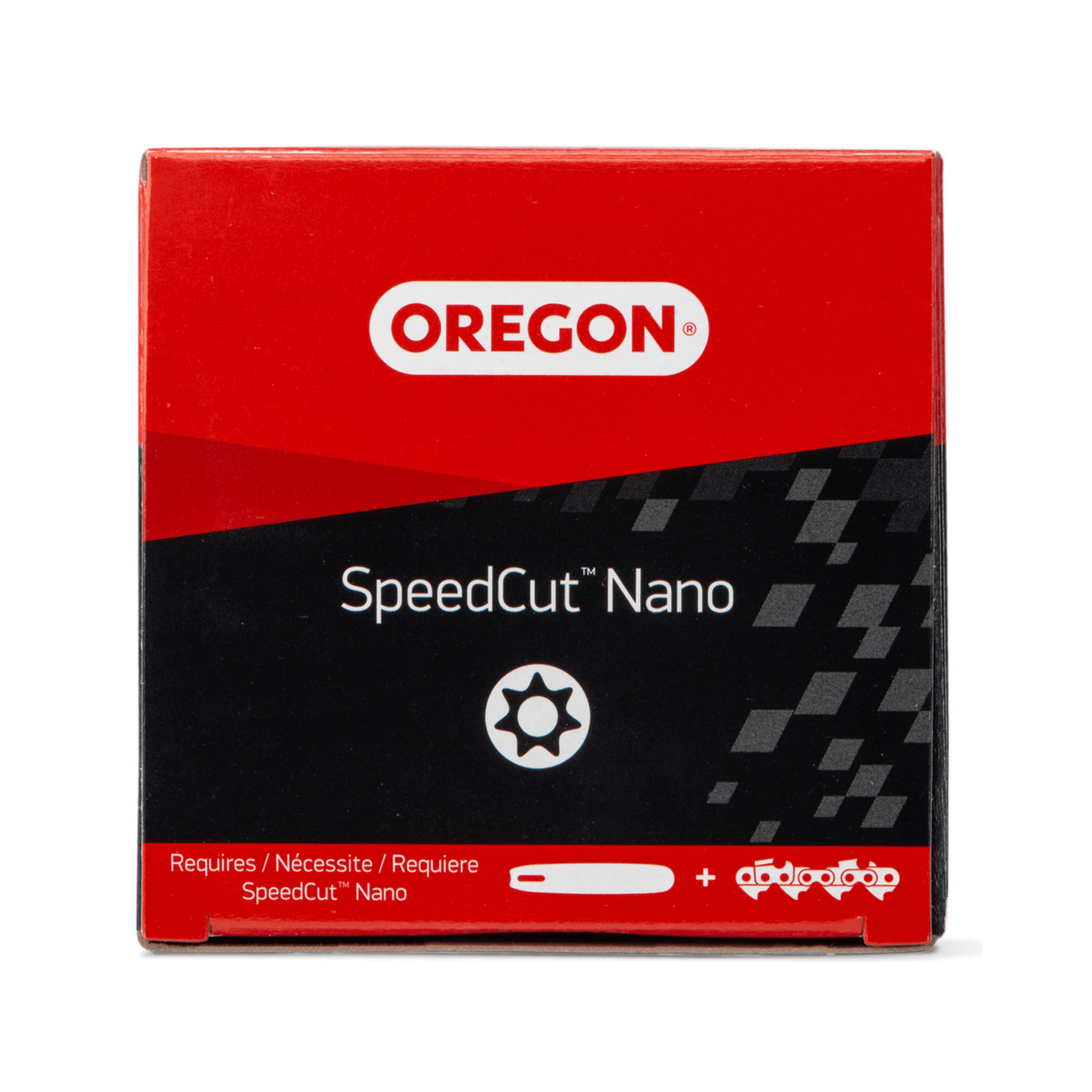 OREGON SpeedCut Nano spur sprocket packaging designed for tree surgeons and professional chainsaw users.