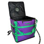 Palmu Arborist Rope Bag 32L in purple and green, designed for tree surgeons, featuring spacious storage and durable construction.