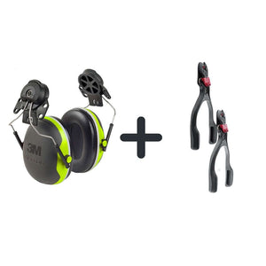 3M Peltor X4 ear defenders with Protos brackets, designed for tree surgeons and high-noise environments.