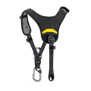 Petzl chest harness top for tree surgeons, featuring padded straps and attachment points for enhanced safety.