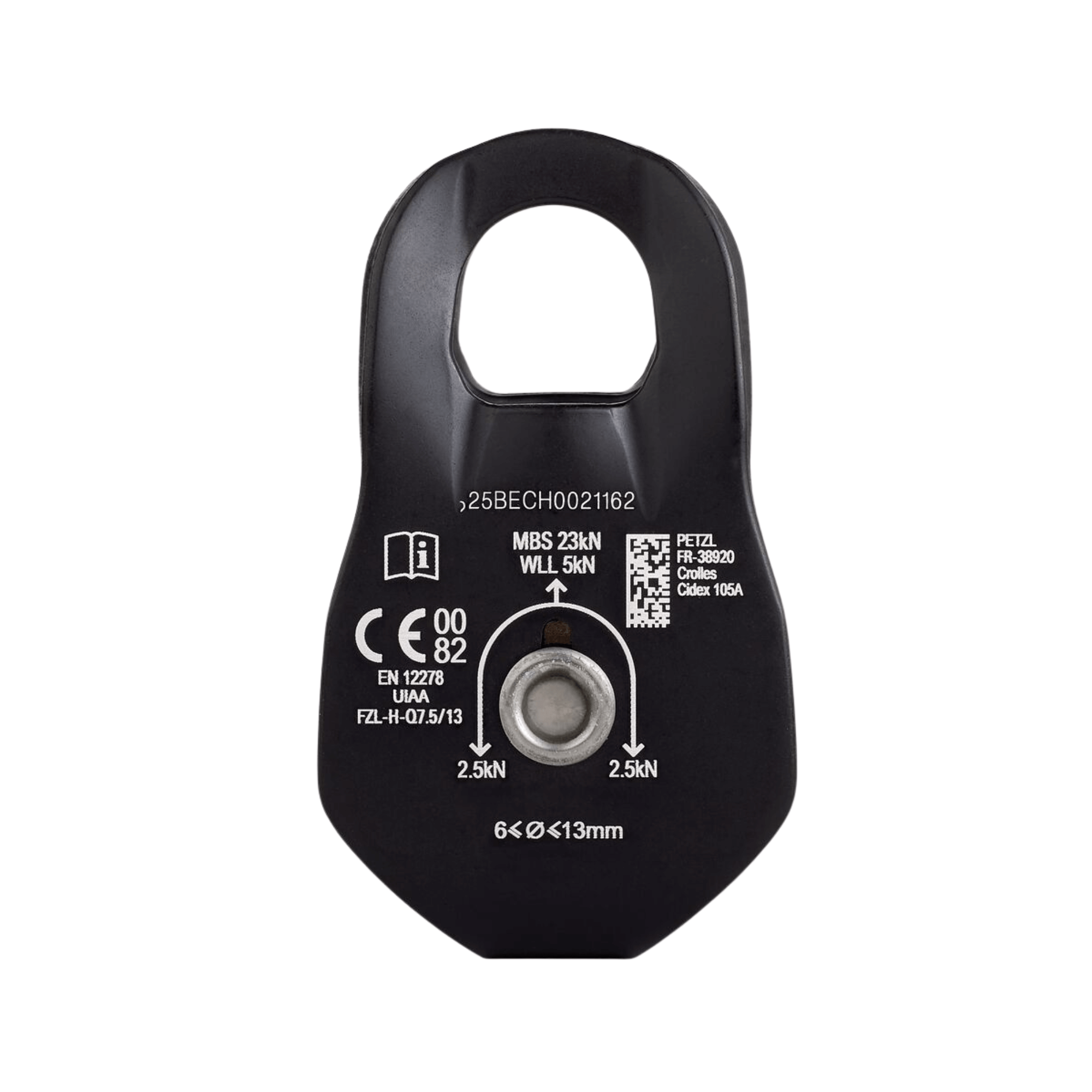 Fixe Pulley Black product image highlighting its compact design for tree surgeon applications.