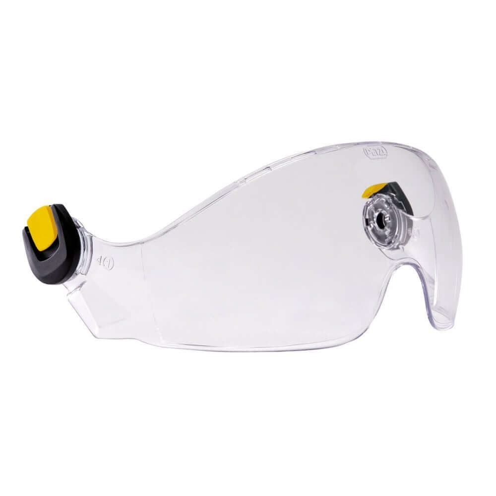 Petzl Vizir Face Eye Shield for arborists, roofers, and rescue teams providing clear protection against hazards.