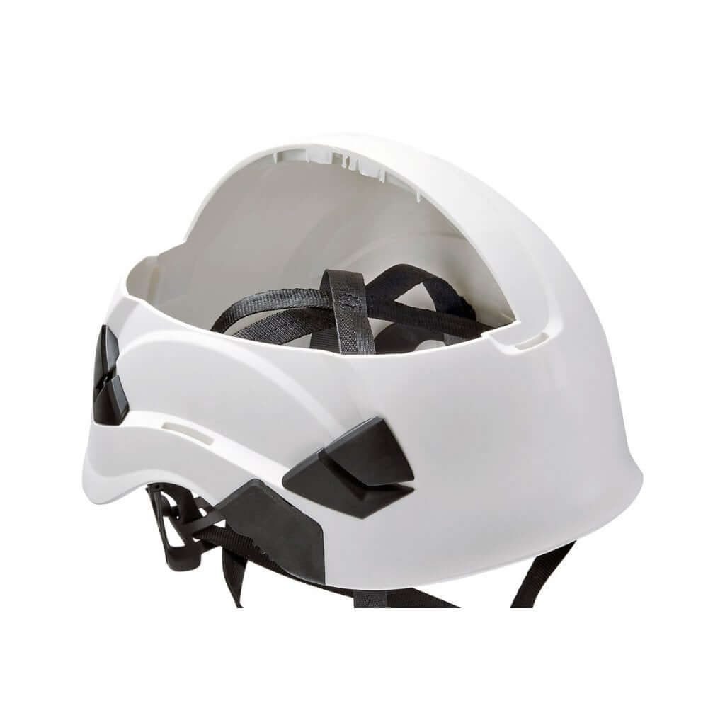Petzl Vertex Vent Climbing Helmet showcasing interior and suspension system, ideal for tree surgeons and work at height.