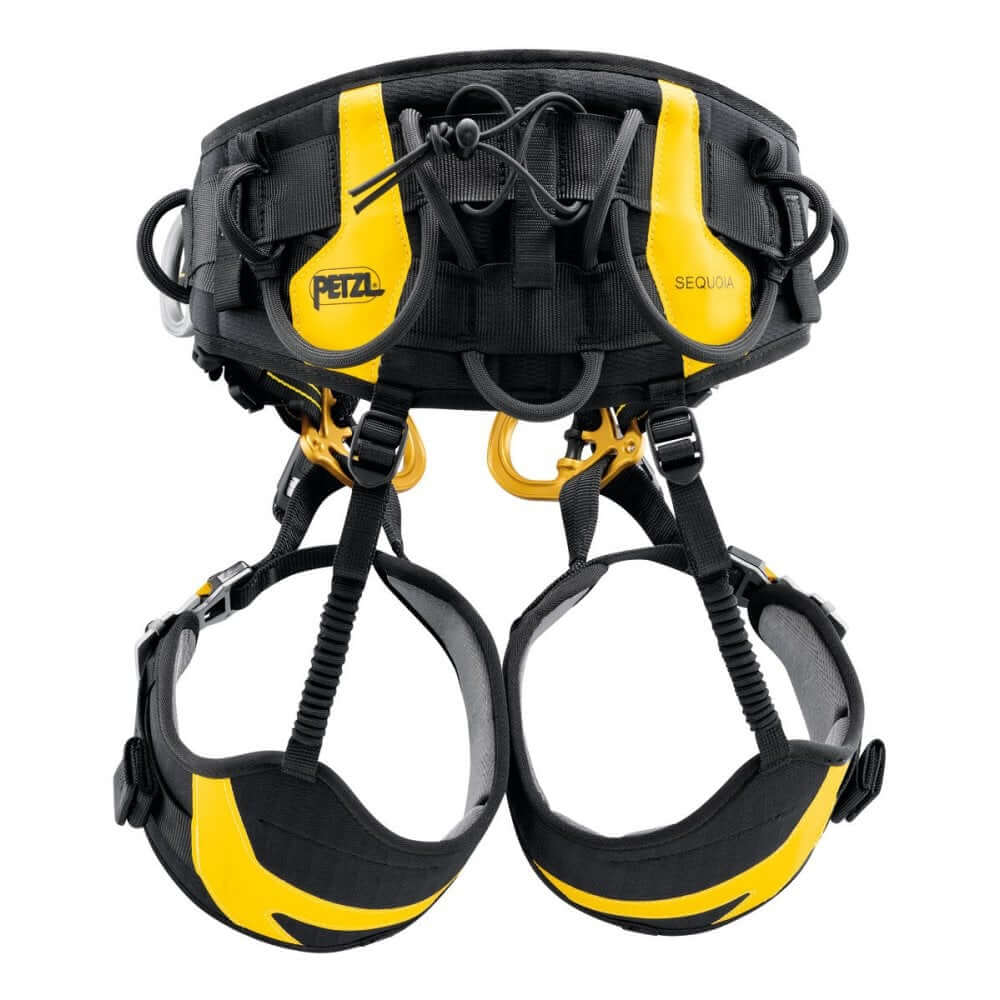 Petzl Sequoia tree climbing harness designed for tree surgeons with adjustable straps and tool management features.