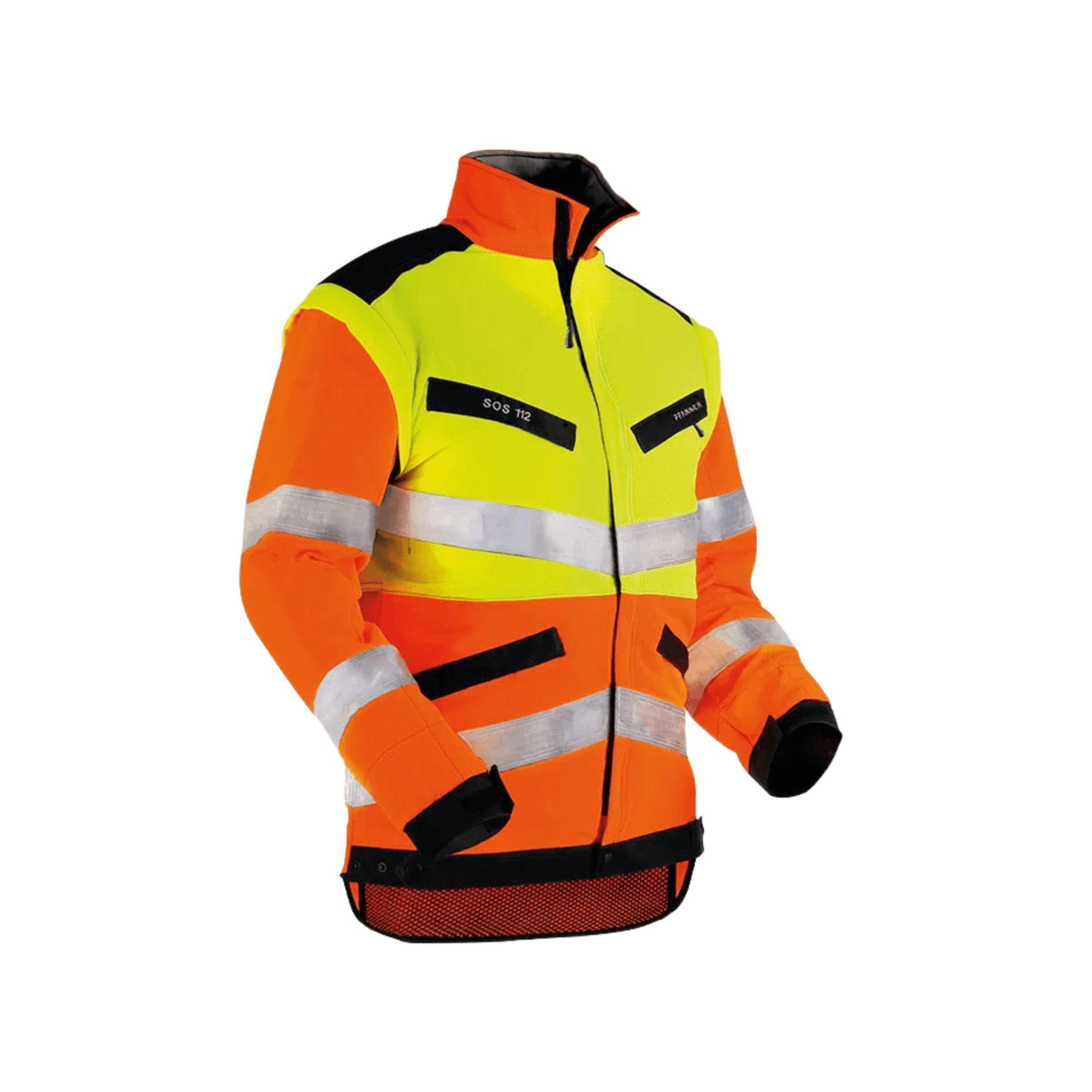 KlimaAIR Forest Jacket in high visibility orange and yellow, designed for tree surgeons and arborists.