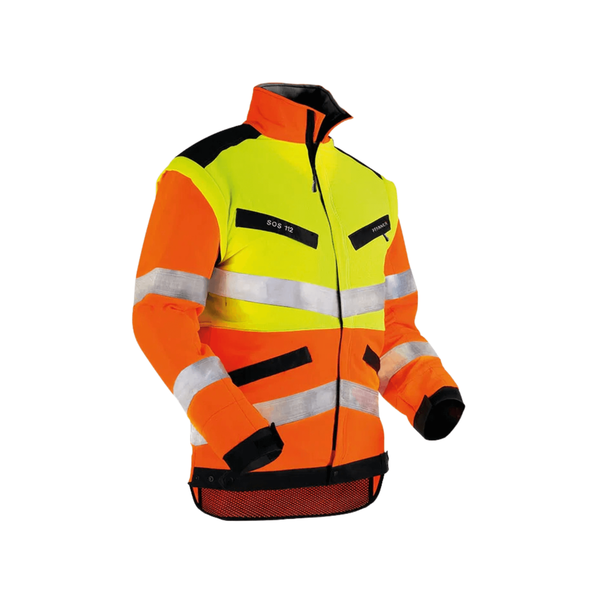 KlimaAIR Forest Jacket in high visibility orange and yellow, designed for tree surgeons and arborists.