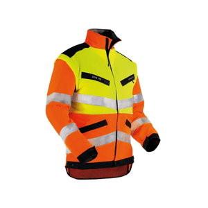 KlimaAIR Forest Jacket in high visibility orange and yellow, designed for tree surgeons and arborists.