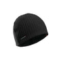 A black knitted beanie hat with 'Pfanner' brand tag visible on the side.