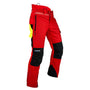 Pfanner Ventilation Chainsaw Trousers Type C (Red). Lightweight, breathable cut-protection for professional use. Features durable fabric, ventilation, and a striking red color for visibility.