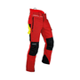 Ventilation Chainsaw Trousers Type C in red and black design, ideal for professional arborists and forestry work.