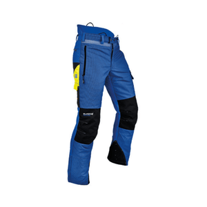 Ventilation Chainsaw Trousers Type A in blue with black accents for arborists and tree surgeons.