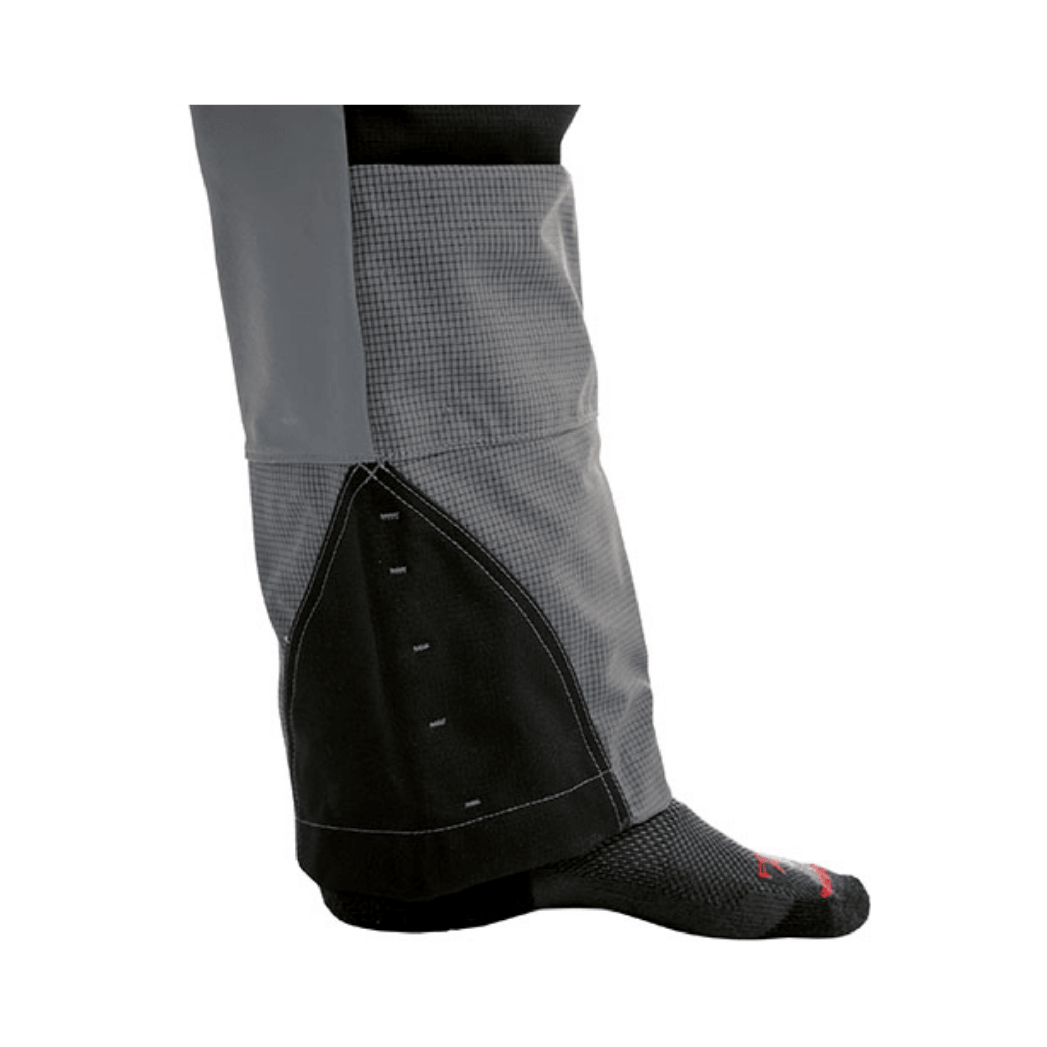 Close-up of Ventilation Chainsaw Trousers Type A showcasing the lower leg design and fabric details.