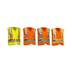 Zip4Fit Hi-Vis Vest in yellow and orange, ideal for tree surgeons and arborists with a perfect adaptive fit.