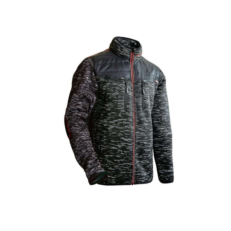 Protos Inuit Winter Outdoor Jacket designed for tree surgeons and outdoor workers, featuring a stylish gray-black pattern.